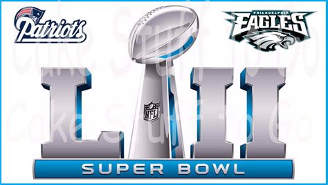 Super Bowl 52 Eagles vs Patriots Edible Cake Topper – Cake Stuff to Go