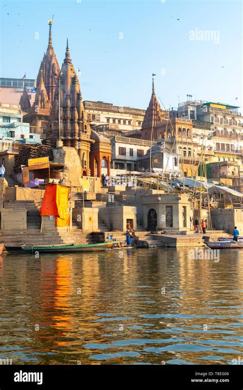 India, Varanasi, 27 Mar 2019 - A view of the ghats Ratneshwar Mahadev ...