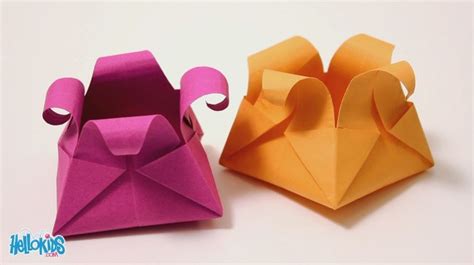 How to craft origami basket - Hellokids.com