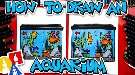 How To Draw A Fish Tank Aquarium - Art For Kids Hub