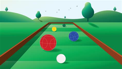 Background Illustration of Playing Sports Bocce with Four Big Balls and ...