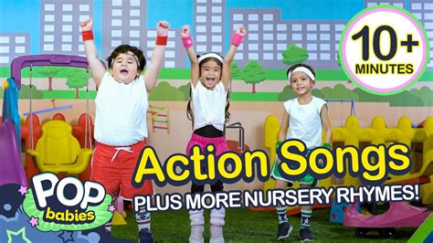 Action Songs + More Nursery Rhymes | Non - Stop Compilation | Pop ...