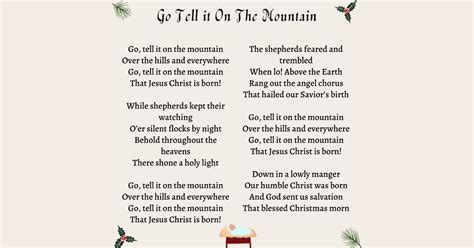 Go Tell it On The Mountain Lyrics, Origins, and Video