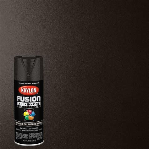 Krylon FUSION ALL-IN-ONE Gloss Oil Rubbed Bronze Metallic Spray Paint and Primer In One (NET WT ...