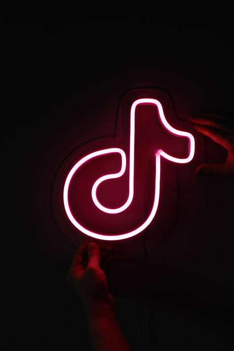 Tik Tok Logo Neon Light