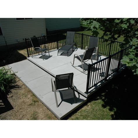 Composite Patio Deck Tile Starter Kit | Outdoor deck tiles, Deck tile, Patio deck