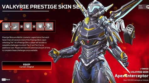 *NEW* VALKYRIE PRESTIGE SKIN Set (Skin Finisher + Mythic Divetrail ...