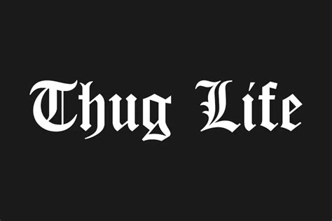 Tupac Thug Life Font