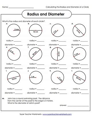 Area Of Circles Worksheet - Kindergarten Printable Sheet