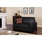 Mainstays Sofa Sleeper, Black Faux Leather $279 | Loveseat sleeper sofa, Loveseat sofa bed, Best ...
