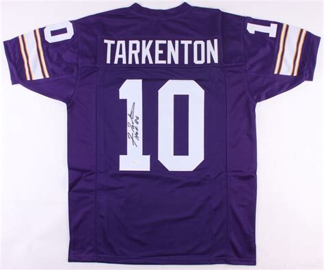 Fran Tarkenton Signed Minnesota Vikings Jersey Inscribed "HOF 86" (JSA COA)