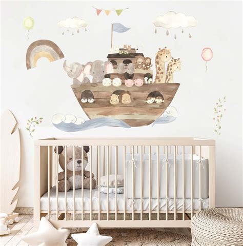 Noah's Ark Removable Wall Decal, Perfect for Your Child's Ocean Themed ...