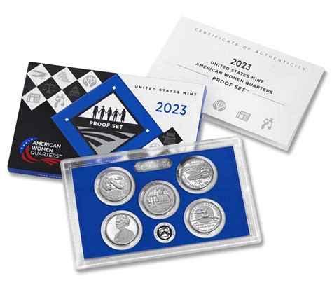 2023 S 2023 S Quarter Proof Set 5 Coin DCAM US Mint 23WP With Box and COA Quarter US Mint Proof ...