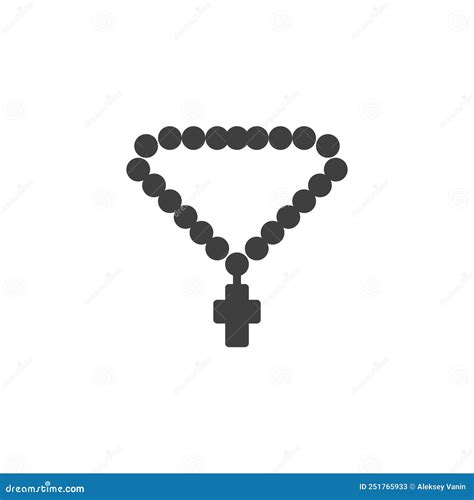 Rosary beads vector icon stock vector. Illustration of pictogram ...