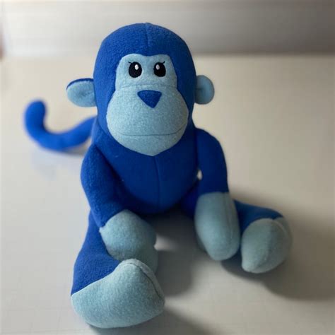 Blue Stuffed Monkey Toy | Etsy