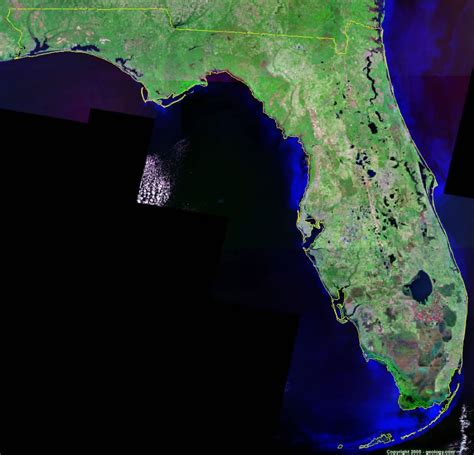 Florida Satellite Images - Landsat Color Image - Satellite Map Of Florida - Printable Maps