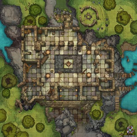 [Battle Map 30x30] Temple Ruins : r/dndmaps