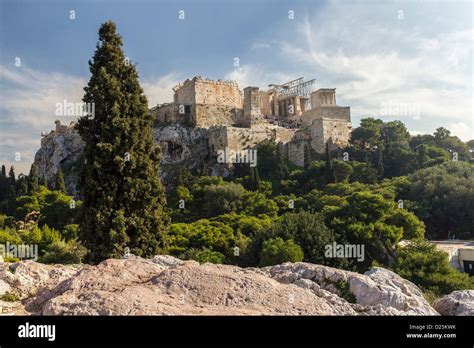 View from Areopagus Hill, Athens, Greece Stock Photo - Alamy