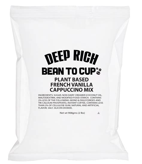 Deep Rich Vegan Plant Based French Vanilla Cappuccino 2Lb Bag