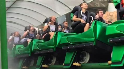 The Incredible Hulk Roller Coaster, Off-Ride Video, Islands of ...