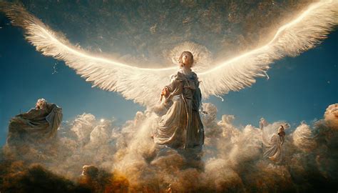 Angel ascending into the heavens : midjourney