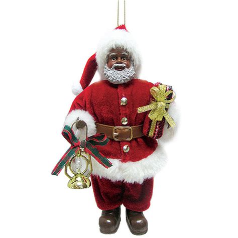 African American Santa Claus Christmas Ornament (Black Xmas Decor) – The Black Art Depot