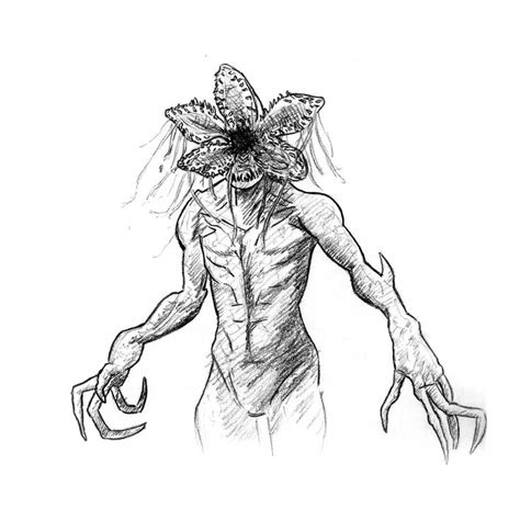 Demogorgons are fun to draw, I love drawing monsters and flowers and this guy's face is pretty m ...