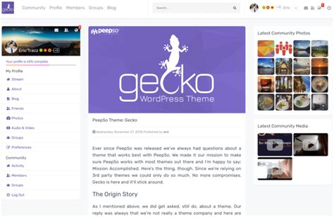 PeepSo Theme: Gecko | PeepSo