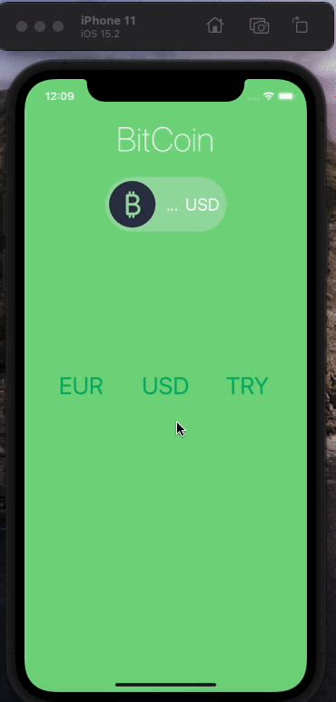 An app shows to you last current bitcoin price in EURO,USD,TRY