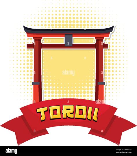 Torii gate Japanese nation tradition symbol illustration Stock Vector ...