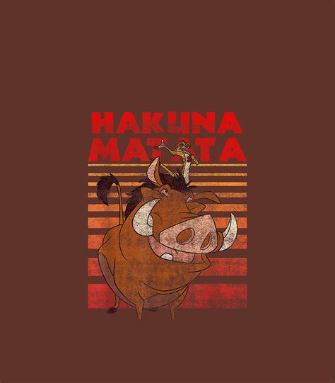 Disney Lion King Timon Pumbaa Hakuna Matata Stripes Digital Art by ...