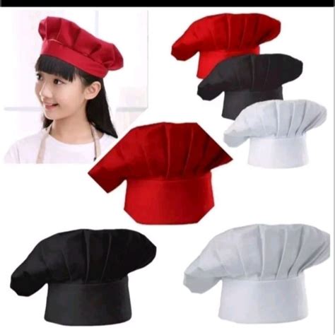 Jual TOPI KOKI ANAK GRATIS NAMA / TOPI CHEF ANAK | Shopee Indonesia