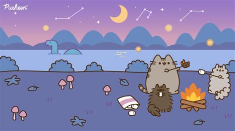 Pusheen Zoom Backgrounds | Hello kitty iphone wallpaper, Cute cartoon wallpapers, Cute desktop ...