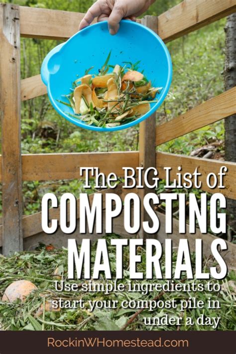 The Big List of Composting Materials | Rockin W Homestead