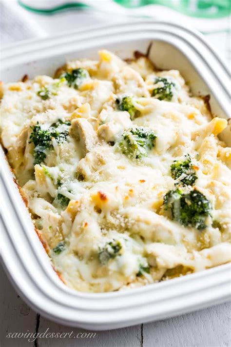 Broccoli & Chicken Pasta Bake-1 - Saving Room for Dessert