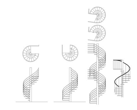 Spiral Staircase Plan Cad