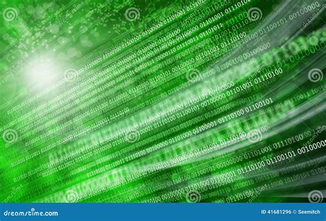 Green Background Binary Code Stock Illustration - Illustration of square, flowing: 41681296