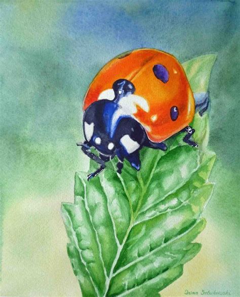 Lady Bug Painting Ladybug Art Fine Art Lady Bug by IrinaSztukowski, $26.00 | Pets | Pinterest ...