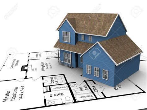 3720226-New-build-house-on-a-set-of-building-plans-Stock-Photo-construction - Space Property ...