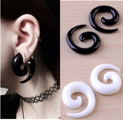 Acrylic Spiral Taper Tunnel Ear Stretcher Plugs tunnels Expanders Body Jewelry Drop Ship tragus ...