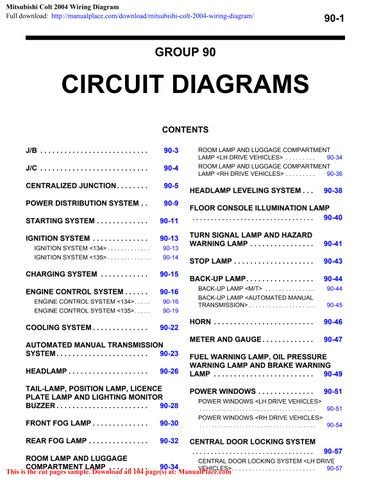 Mitsubishi Colt 2004 Wiring Diagram by BarbaraSwaimU - Issuu