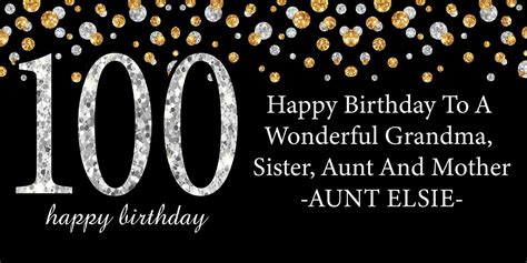 Sparkling 100th Birthday Custom Banner | Custom banners, 100th birthday, Banner sizes