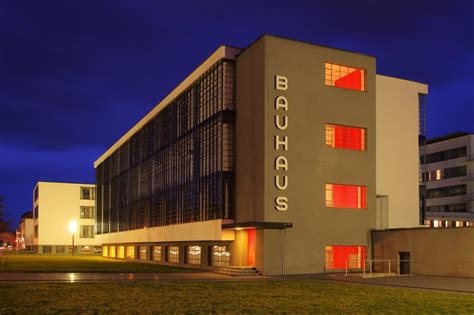 A night at the Bauhaus, the famous architecture school in Dessau ...