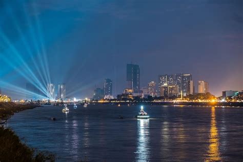 Premium Photo | Phnom Penh City Night view