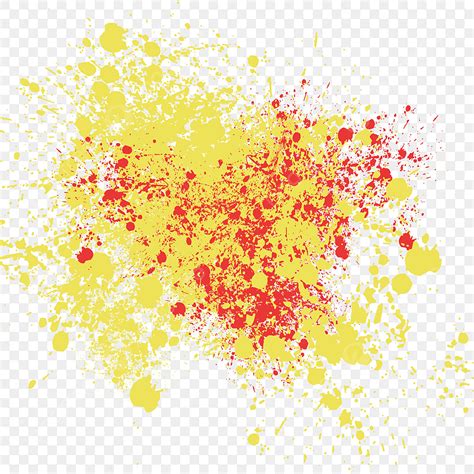 Yellow Splatter White Transparent, Yellow And Red Splatters Watercolor, Splatter, Watercolor ...