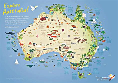 Australie carte touristique | Australia map, Australia tourist, Tourist map