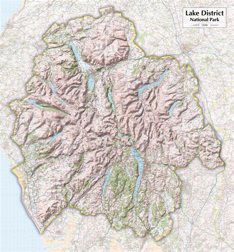 Lake District National Park - Map Poster from Love Maps On...