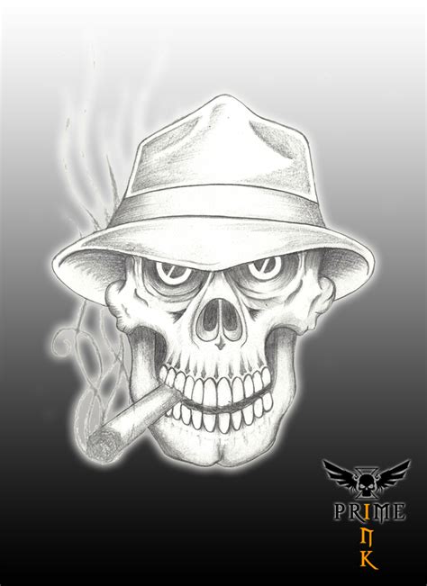 Gangsta Skull by Primeink on DeviantArt