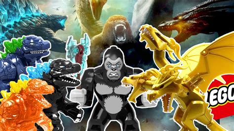 King Ghidorah Vs Godzilla Vs Kong Lego Brick Mini Figure Lego King Of ...