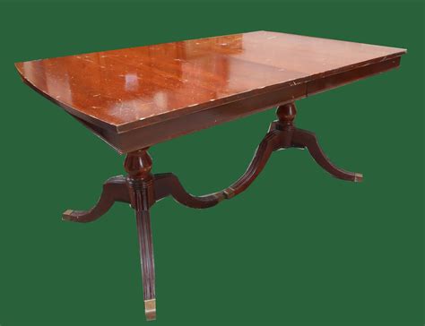 Uhuru Furniture & Collectibles: Duncan Phyfe Double Pedestal Dining Table- SOLD